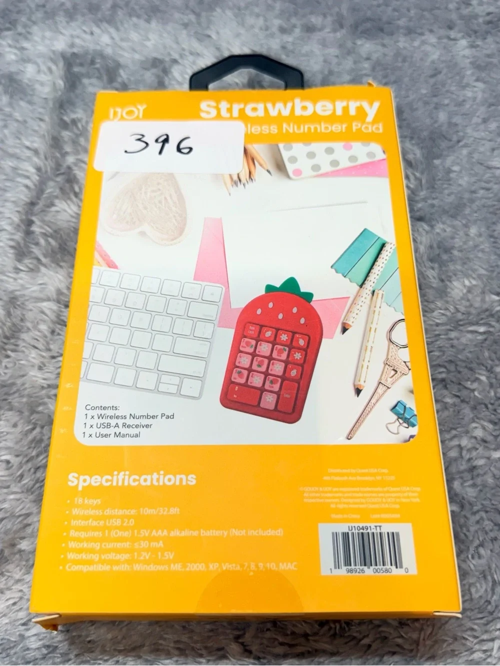 Strawberry Wireless Number Pad - Red